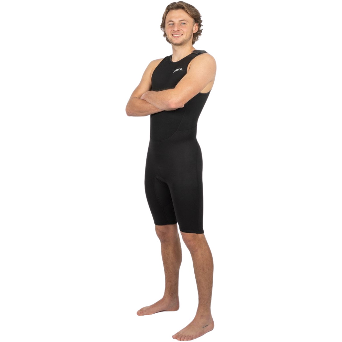 2026 Gul Mens Response 3/2mm Flatlock Short John Wetsuit RE5304-B9 - Black